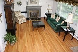 LIVING ROOM WITH HARDWOOD FLOORS & FIREPLACE
