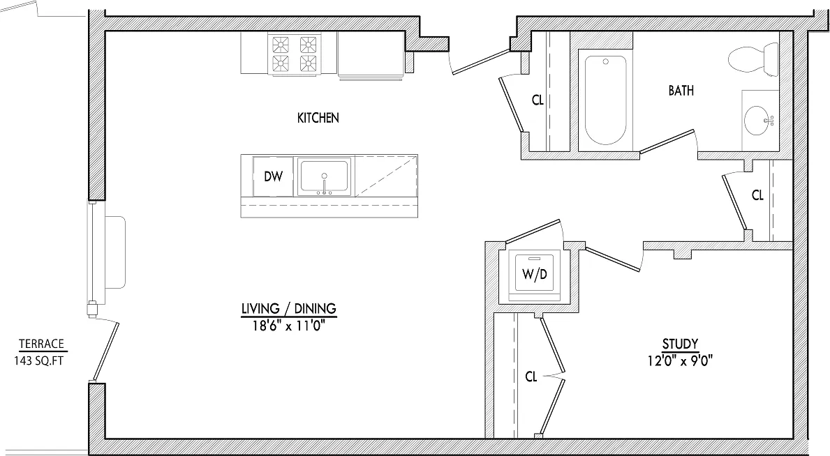 Floor plan A7 with Terrace