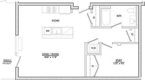 Floor plan A7 with Terrace