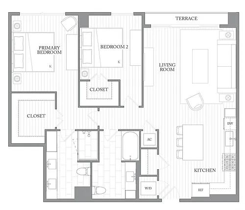 Floor plan 2C