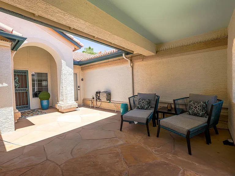 CASA courtyard to main door, laundry door, and optional casita door