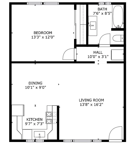 Floor plan 1X1