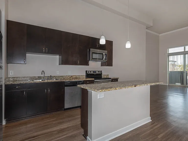 Kitchen and Living Area with Hard Surface Flooring