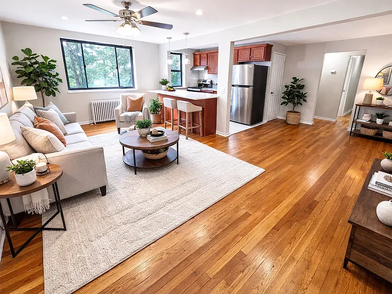 Hardwood Living Room - Staged Example