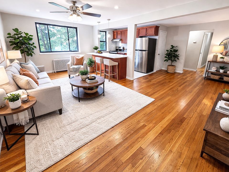 Hardwood Living Room - Staged Example