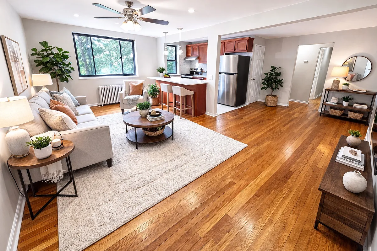 Hardwood Living Room - Staged Example - Ashbourne