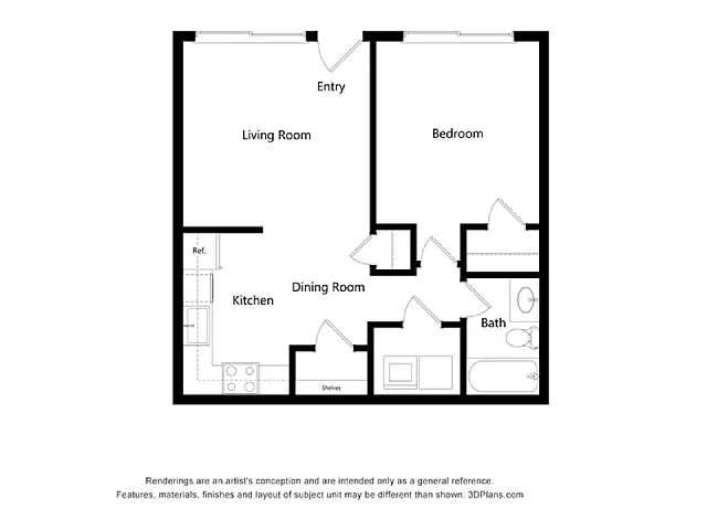 Floor plan 1X1