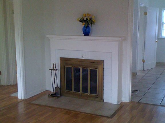 cozy wood burning fire place