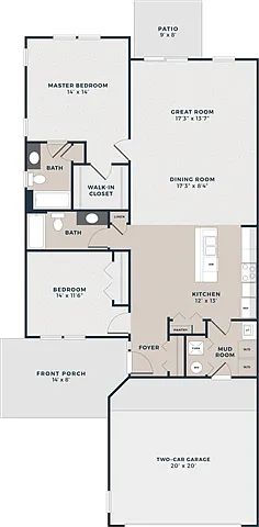 Floor plan 2 Bed 2 Bath