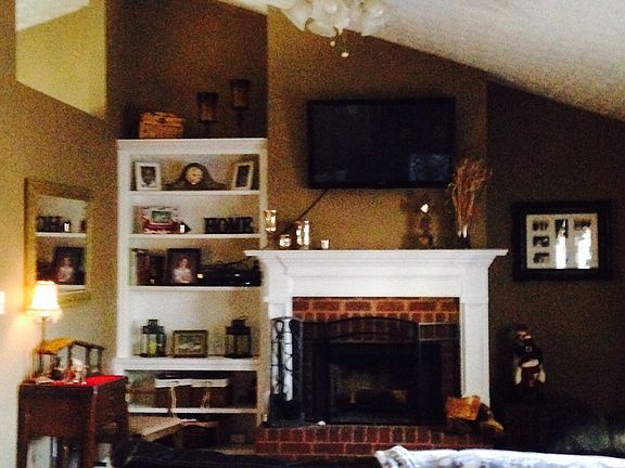 Living room with built ins