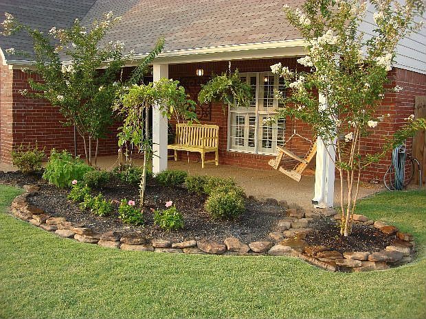 Wonder front porch with swing!