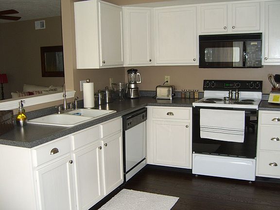 Updated kitchen opens to family room