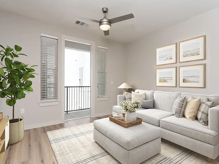 Living Room with Balcony and Hard Surface Flooring