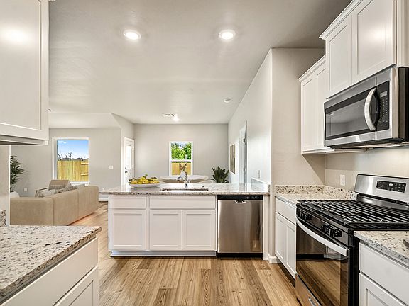 Each kitchen comes with stainless steel appliances included.