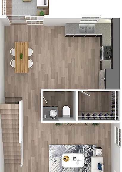 Explore the seamless design of this open-concept apartment, perfect for modern living. Explore the seamless design of this open-concept apartment, perfect for modern living.