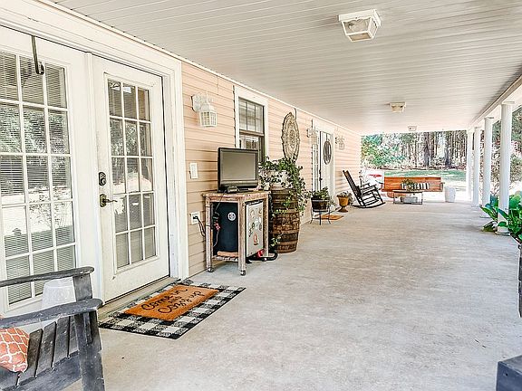 Back porch with French doors