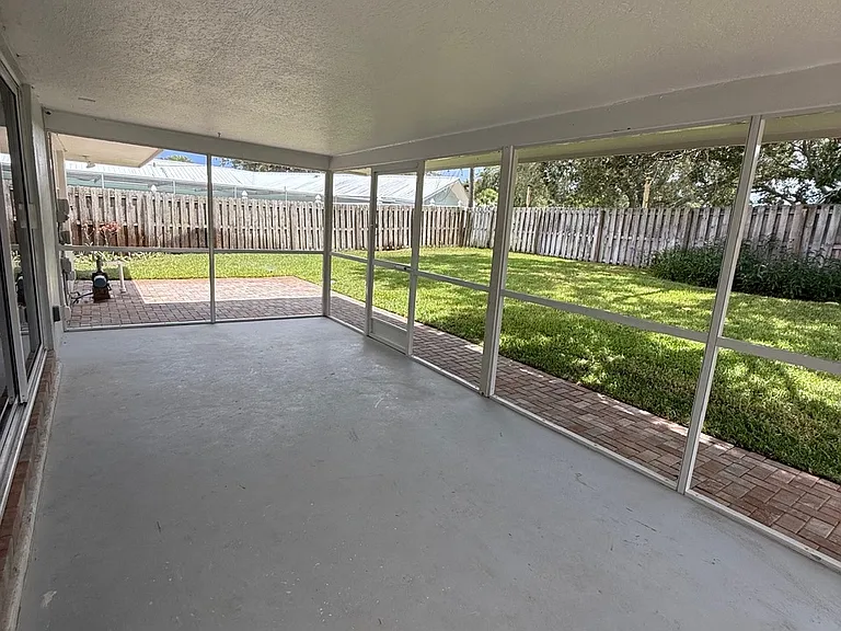 Screened in porch off family room