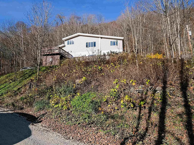 View of the house from the road