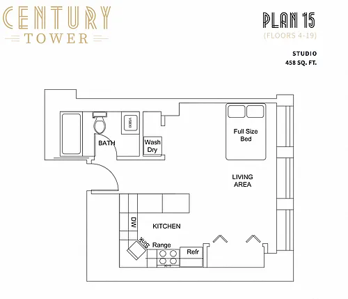 Floor plan Studio 15