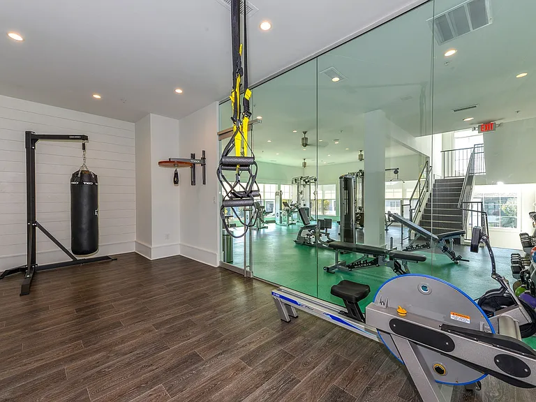 Fitness Center with Boxing Bag