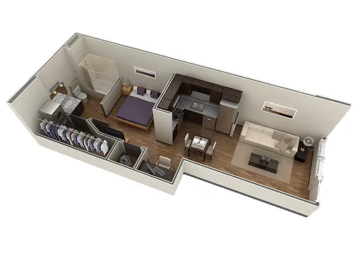 Floor plan Studio Grand Courtyard