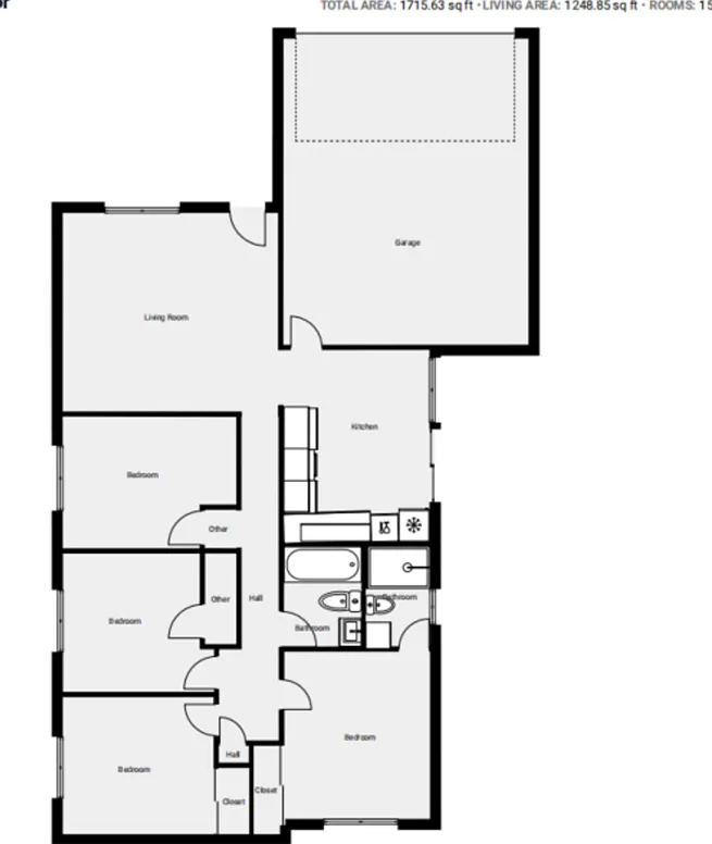 4 bed, 2.0 bath, 1248 sqft, $4,400 — Photo 2