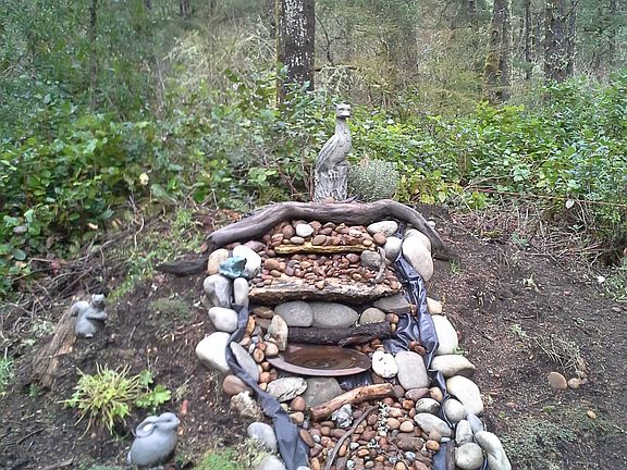 waterfall under construction