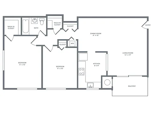 Floor plan B2 Renovated