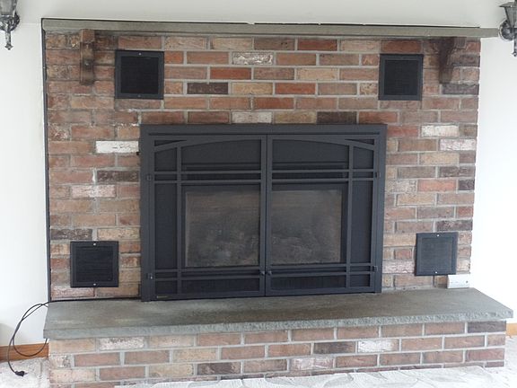 Gas fireplace in living room