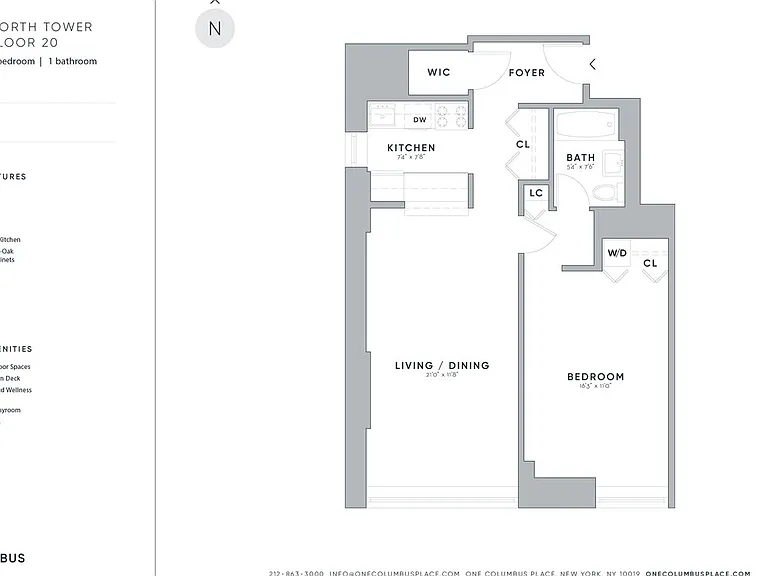 1 Columbus Pl #N20F — Photo 2