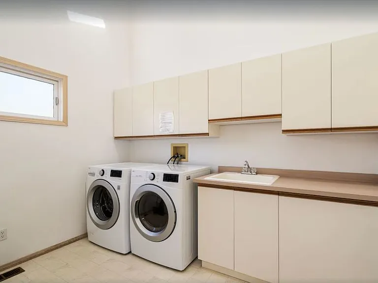 Laundry room on each level