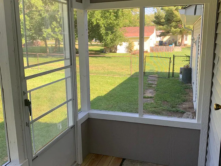 Generous enclosed back porch with mosquito net
Sit back and enjoy the space