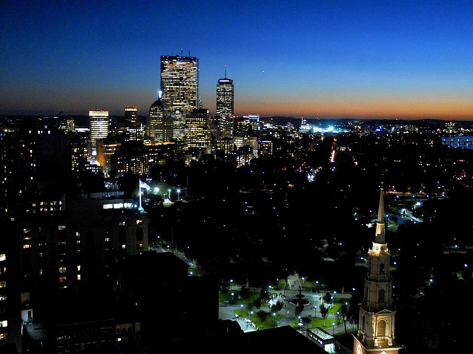 City lights at night