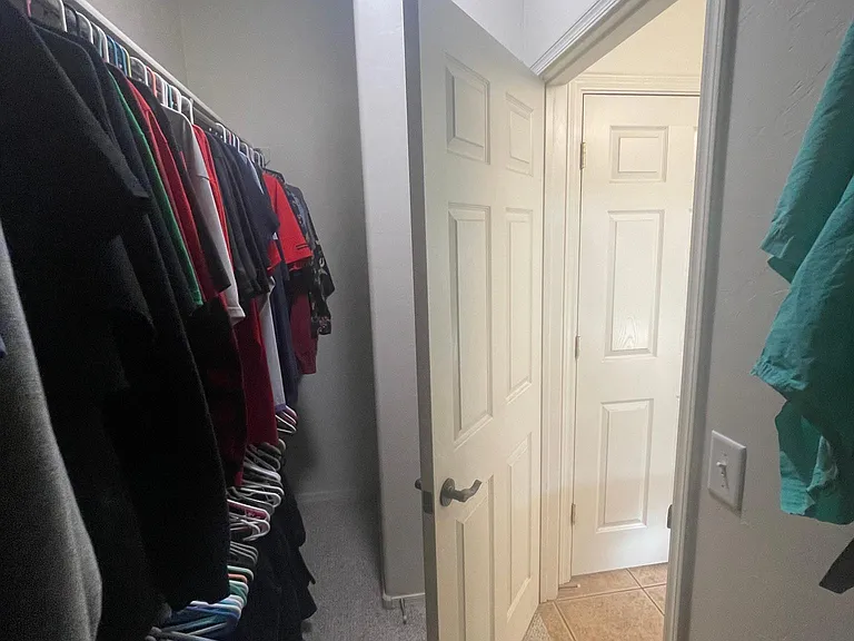 Master closet looking towards master bathroom