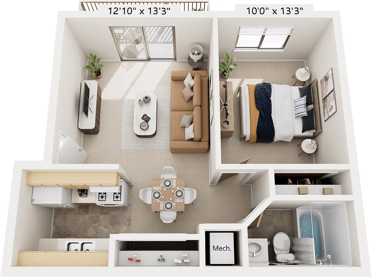 Floor plan One Bedroom