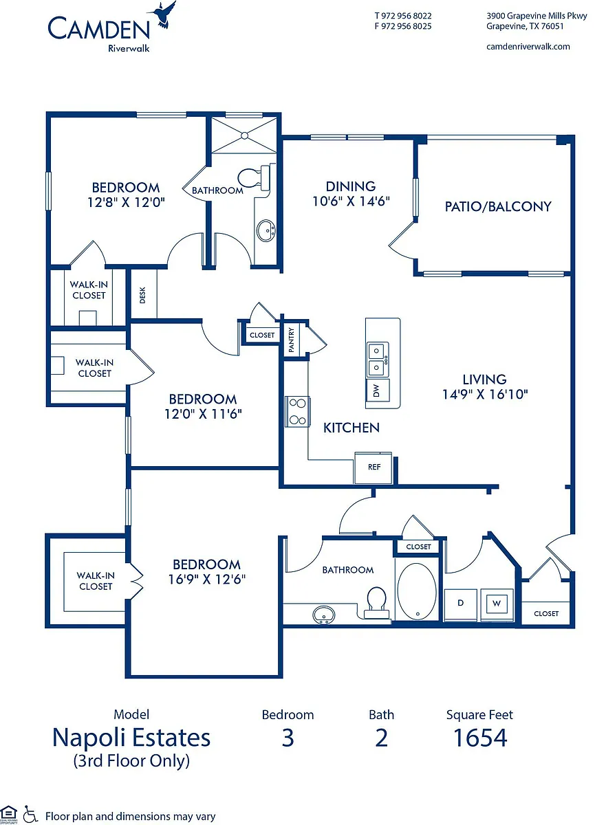 Floor plan Napoli Vista