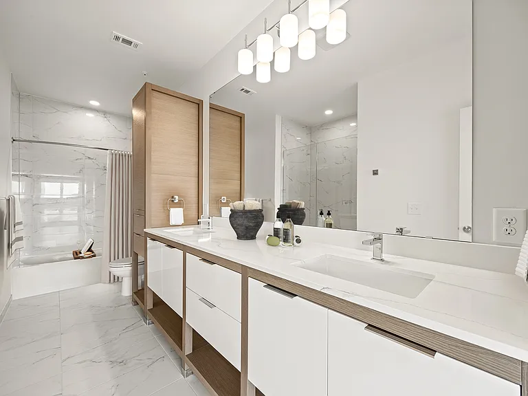 The Primary Bathroom of the Express Floorplan at One Rangers Way