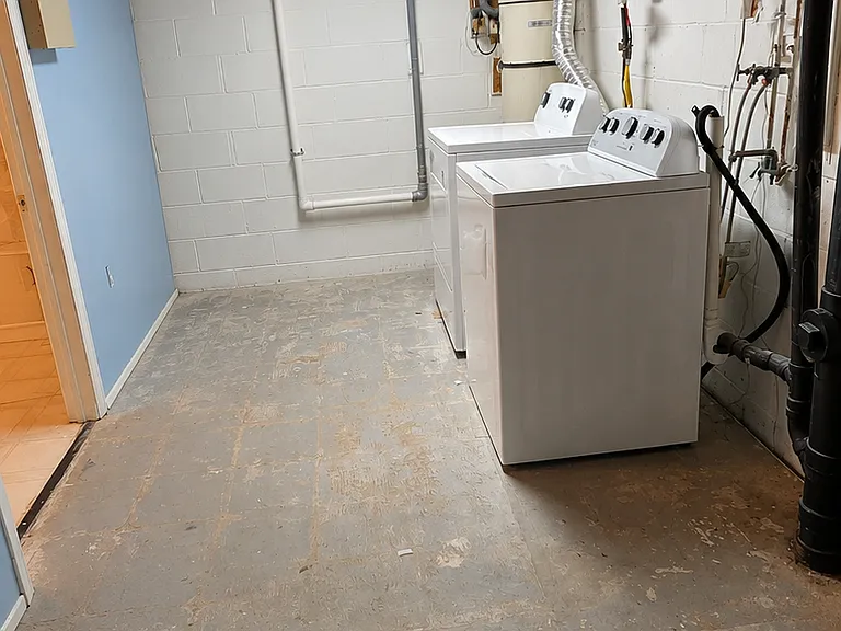 Laundry in basement
