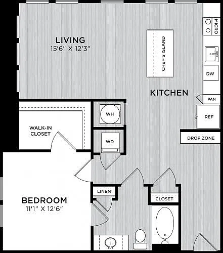 Floor plan One Bedroom