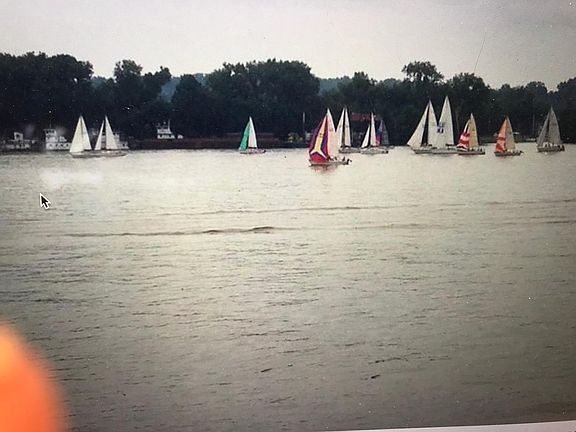 Sail boat regatta every Wednesday night in the summer right
