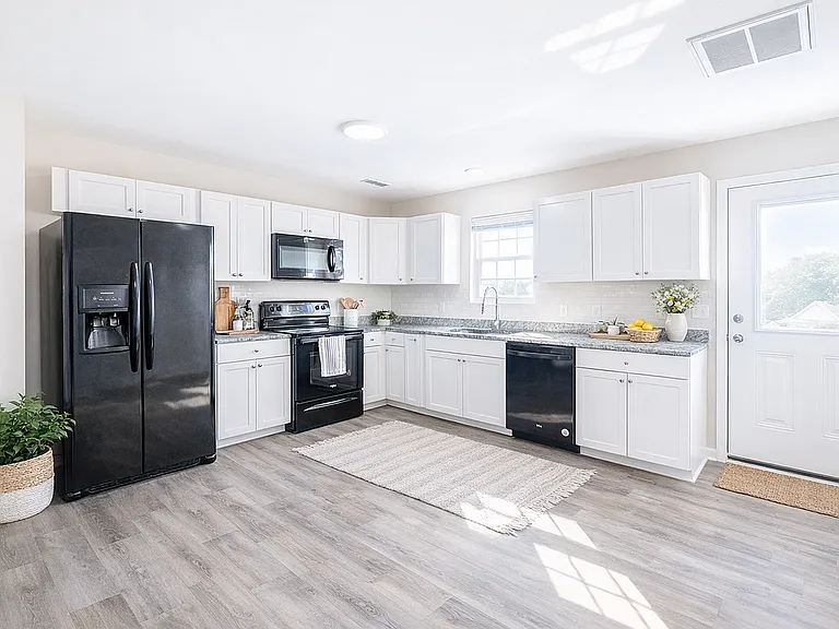 Bright modern kitchen with natural light