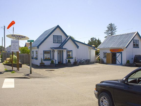 Outside - view from northwest, across the street