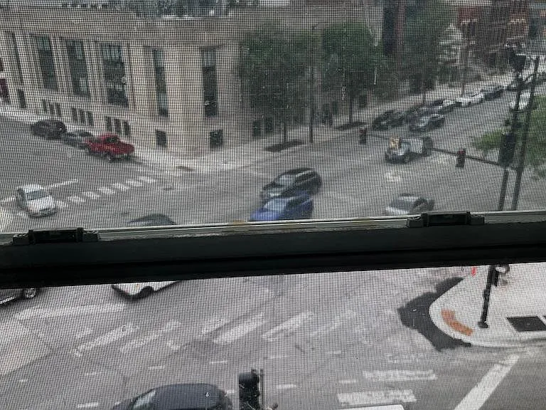 View out of bedroom towards Division/Milwaukee