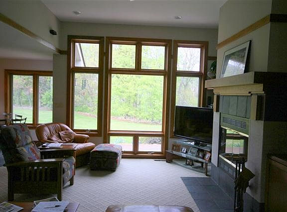 Living room toward patio