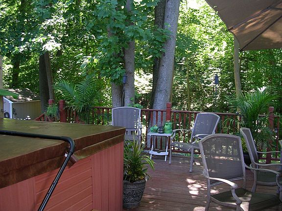 7 person spa on large deck 