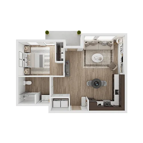 Floor plan 1X1 J
