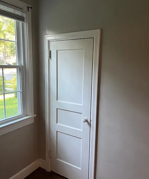 Coat Storage Closet in corner of great room.