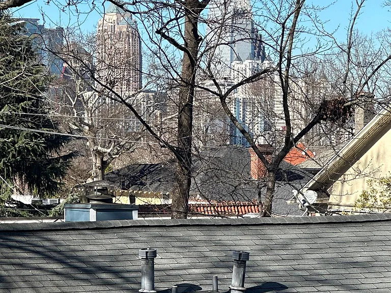 Winter view of midtown from porch