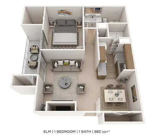Floor plan One Bedroom