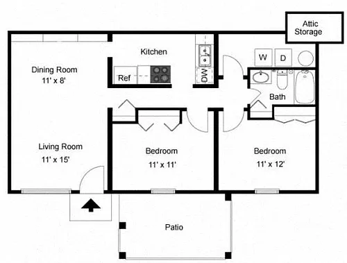 Floor plan 2 Bedroom